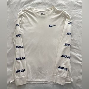 White and Blue Nike SB long sleeve